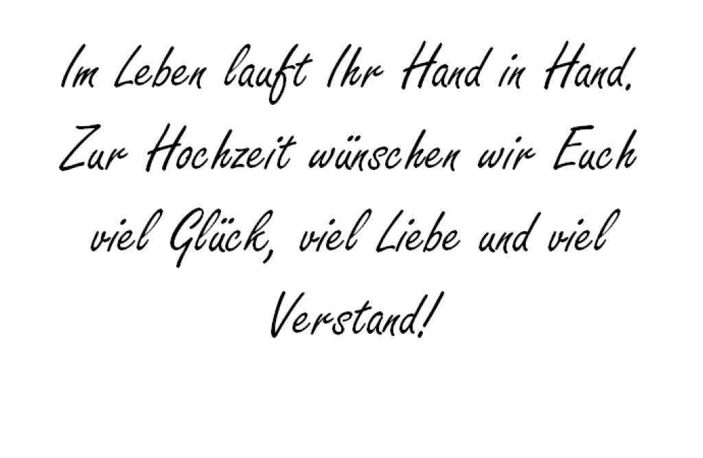 Im Leben lauft Ihr hochzeitsfuchs