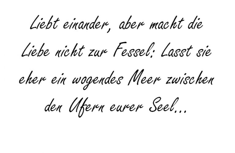 Liebt einander, aber Khalil Gibran hochzeitsfuchs